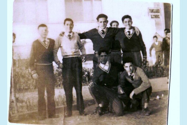 Los compañeros de la primera habitación, Herreros Allende, Gerrero,Rafa Gutierrez Diaz, Gonzalez Lillo, Mariano Ibañez y yo<br />